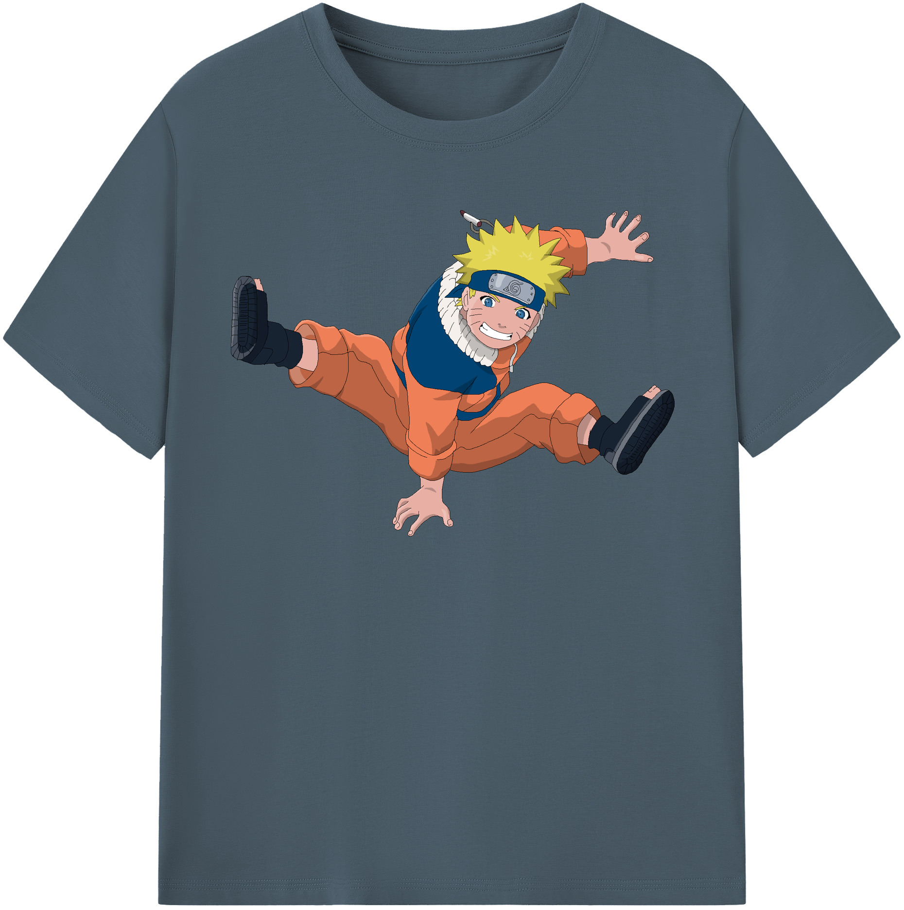 （画像用） NARUTO -ナルト- うずまき ナルト Uzumaki Naruto 綿100％半袖Tシャツ（フロントプリント）